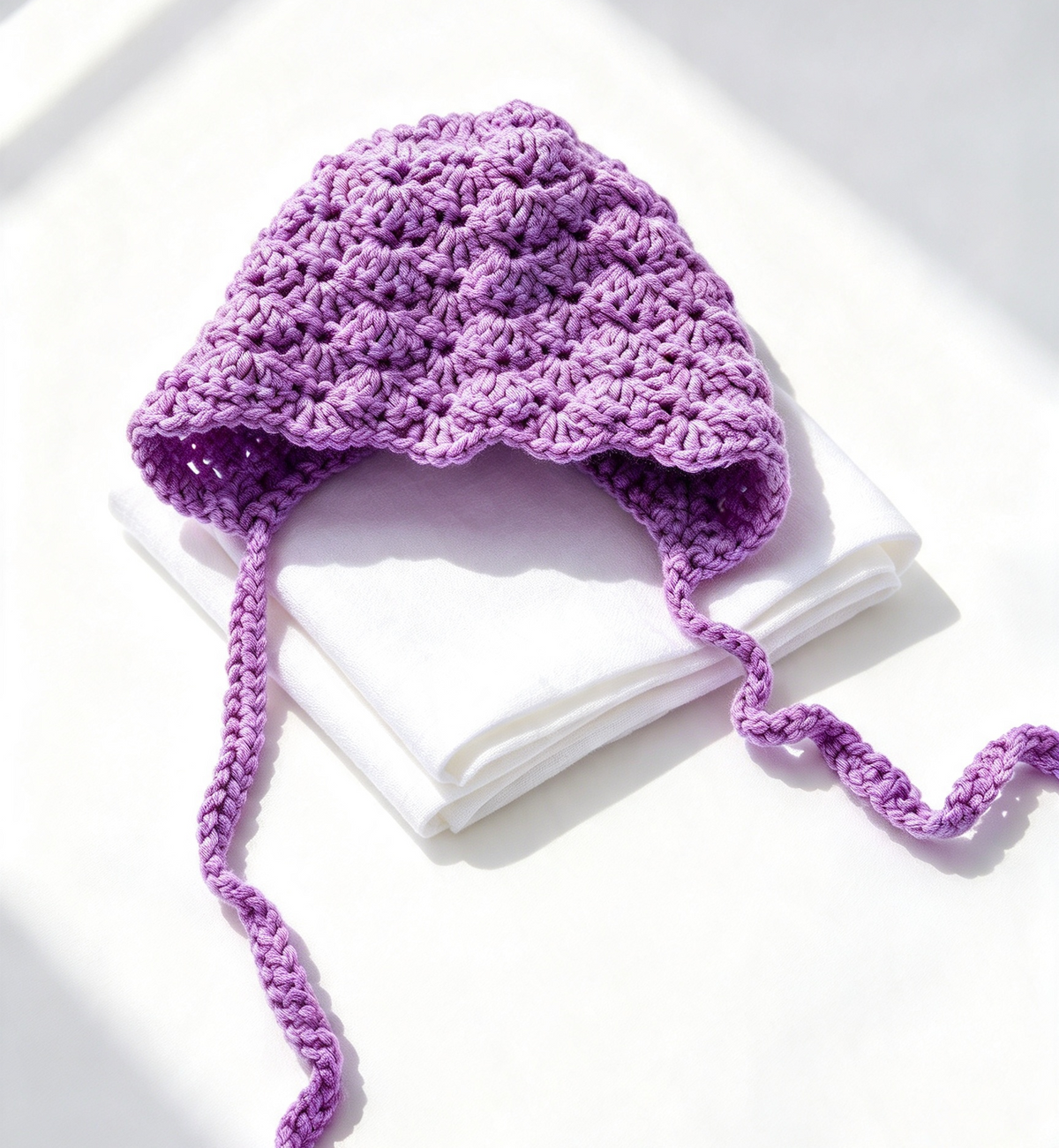 Vintage Pink Baby Bonnet - Newborn (0-3 Months)