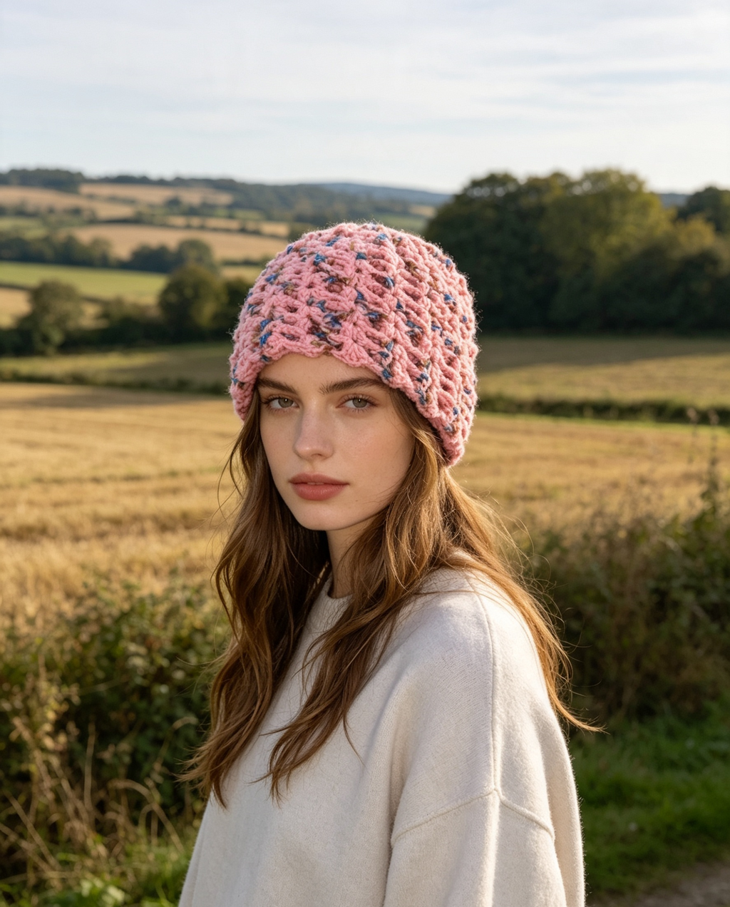 Boho Beanie Pink/Mix