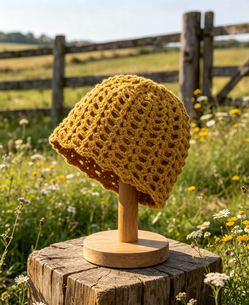 Mustard Boho Beanie