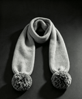 Bohemian Grey Scarf — Handmade Narrow Knit, 62 in - Sarah Wadley Creations