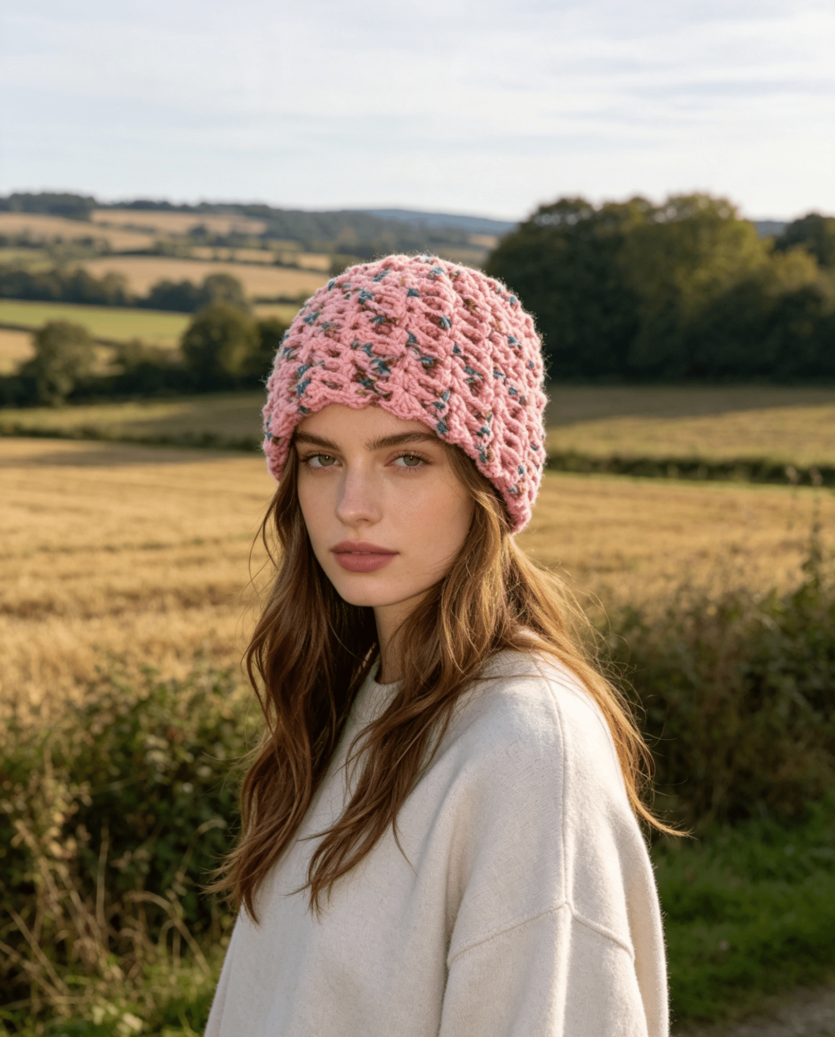 Boho Beanie Pink/Mix - Sarah Wadley Creations
