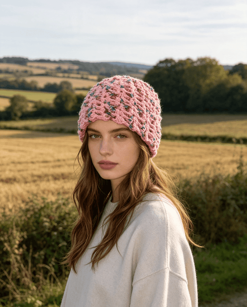 Boho Beanie Pink/Mix - Sarah Wadley Creations