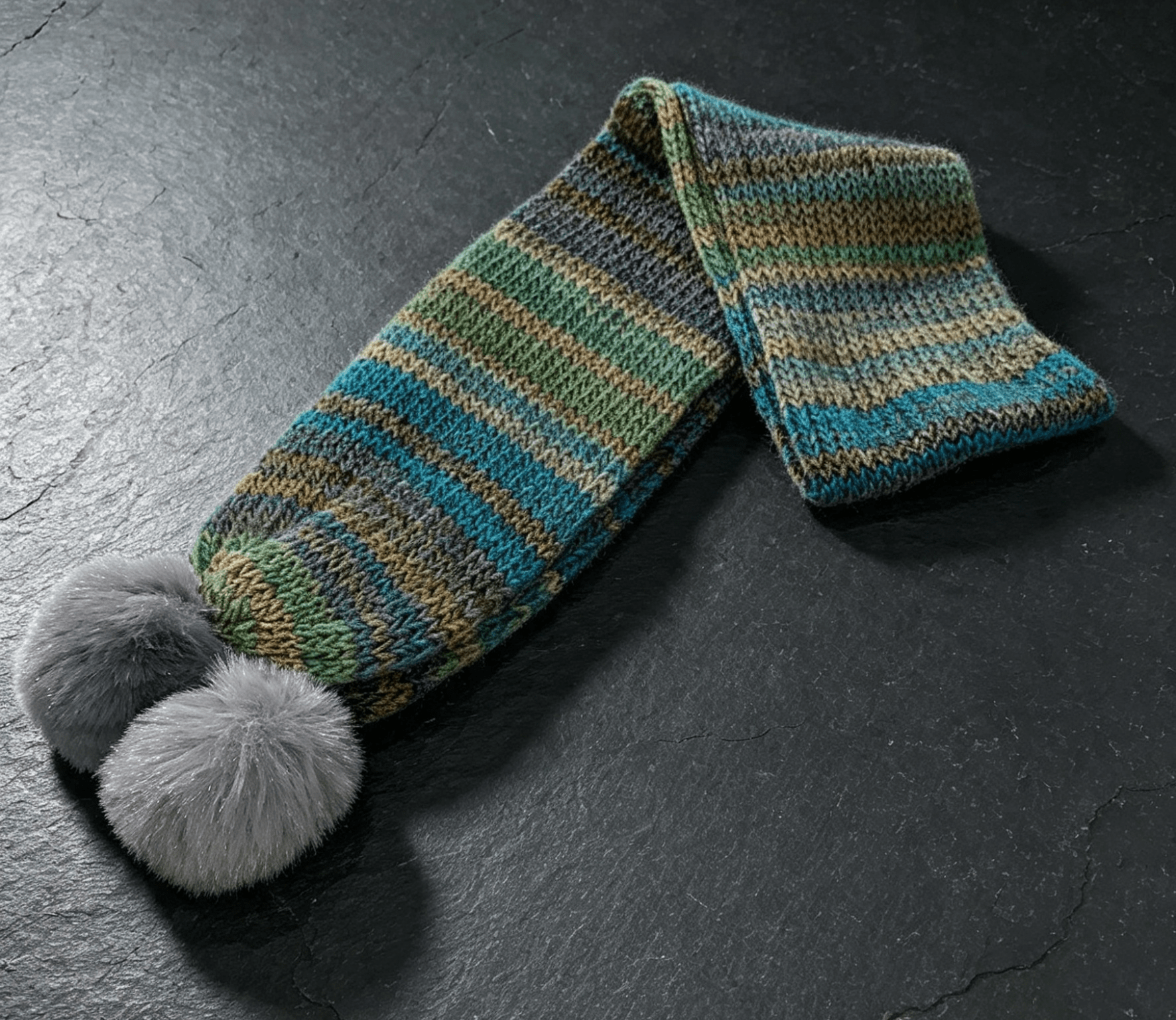 Green Mix Scarf S - Sarah Wadley Creations