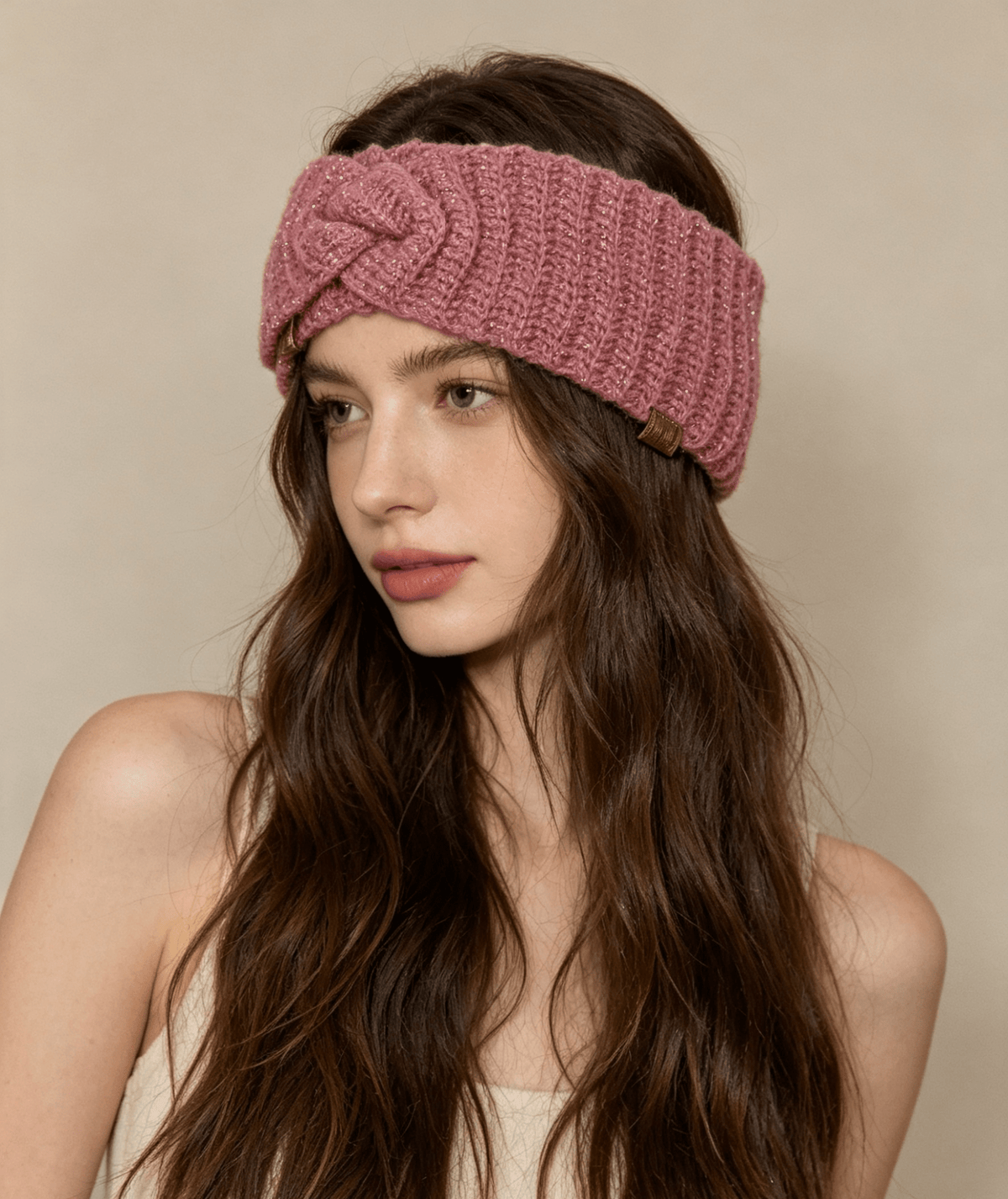 Pink Sparkle Ear Warmer — Handmade Women's Institute Acrylic, Lightweight, Charitable - Sarah Wadley Creations