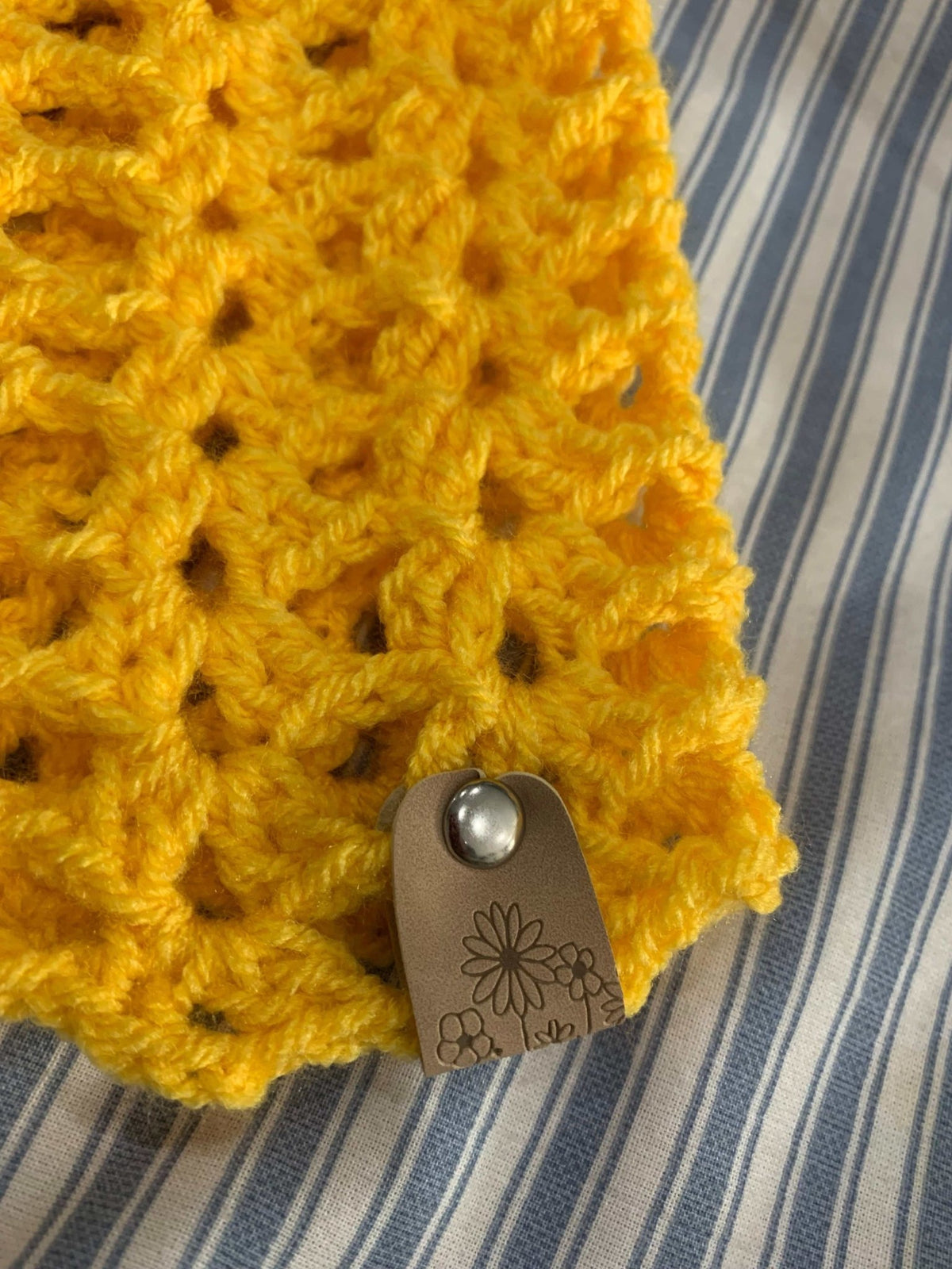 Sunflower Yellow Beanie - Sarah Wadley Creations