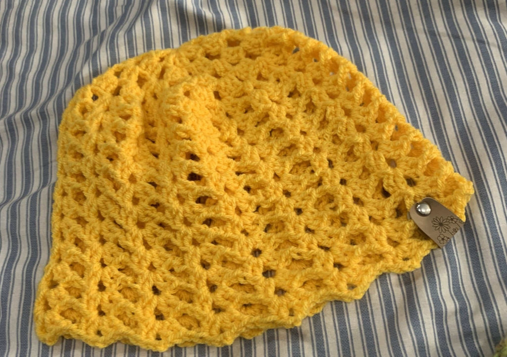 Sunflower Yellow Beanie - Sarah Wadley Creations