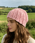 Winter Pink Beanie — Handmade Small Knit Beanie by Sarah Wadley Creations - Sarah Wadley Creations